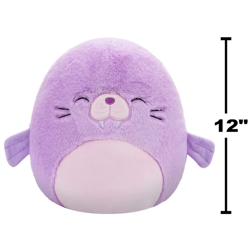 Squishmallows FuzzAMallow Official 12" WINNIE the Purple Walrus - Ultra Soft - Picture 2 of 6